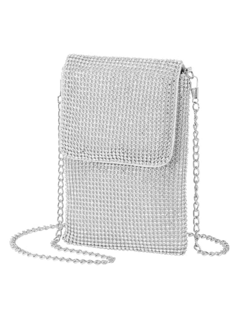 Rhinestone Crossbody Cell Phone Purse Wallet Clutch Crystal Evening Bag
